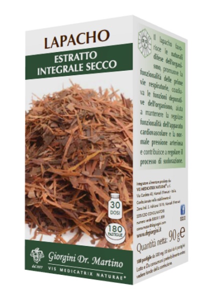 LAPACHO ESTRATTO INTEGRALE SECCO 90 G 180 PASTIGLIE - fitfarma.it