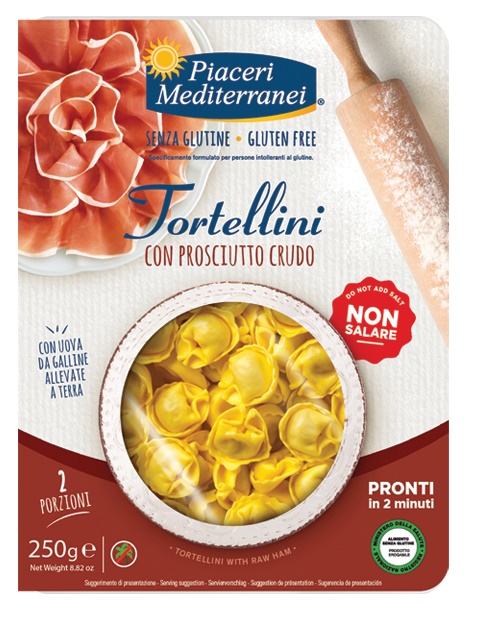 PIACERI MEDITERRANEI TORTELLINI PROSCIUTTO 250 G - fitfarma.it