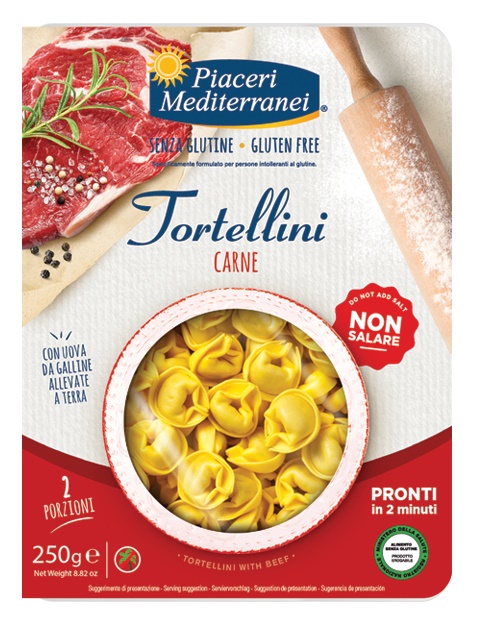PIACERI MEDITERRANEI TORTELLINI CARNE 250 G - fitfarma.it
