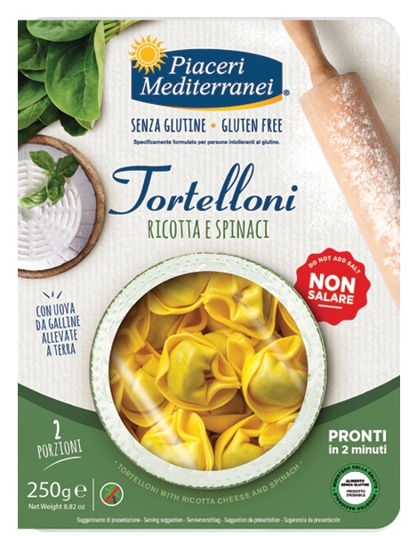 PIACERI MEDITERRANEI TORTELLONI RICOTTA SPINACI 250 G - fitfarma.it
