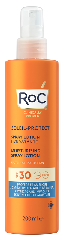 ROC LOZIONE SPRAY SOLARE CORPO SPF 30 IDRATANTE 200 ML - fitfarma.it
