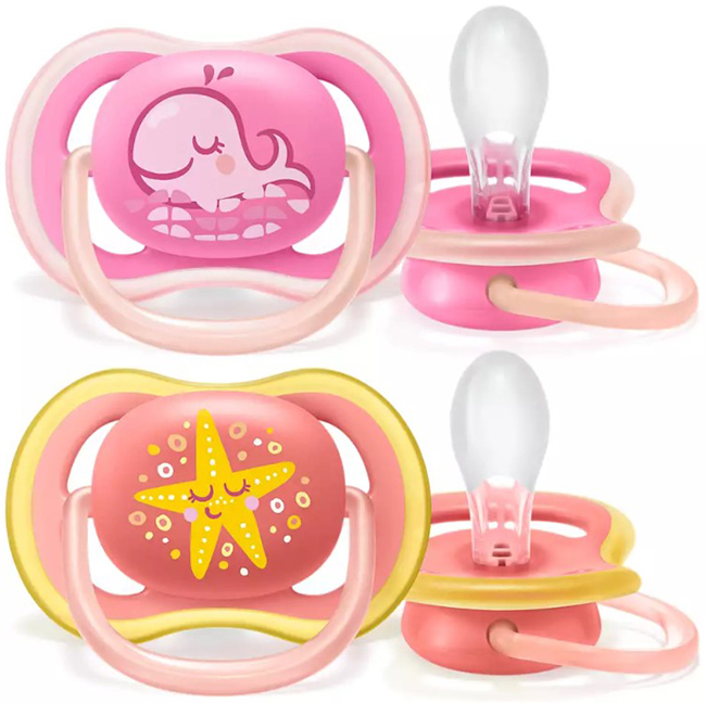 AVENT ULTRA AIR SUCCHIETTO BALENA/STELLA FEMMINA 6-18 MESI 2 PEZZI - fitfarma.it