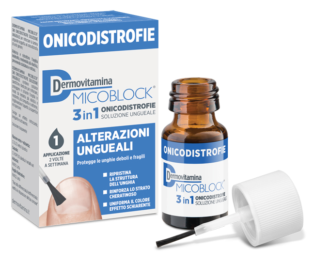 DERMOVITAMINA MICOBLOCK 3 IN 1 ONICODISTROFIE ALTERAZIONI UNGUEALI 7 ML - fitfarma.it