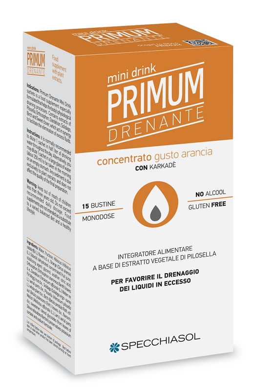 PRIMUM DRENANTE MINIDRINK ARANCIA 15 STICK DA 10 ML - fitfarma.it