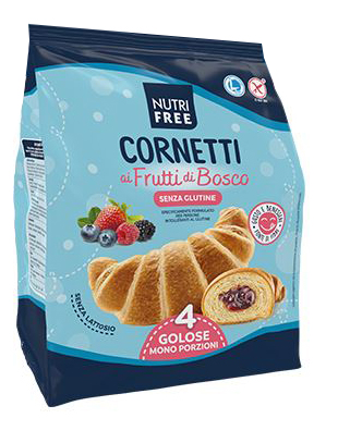 NUTRIFREE CORNETTI AI FRUTTI DI BOSCO 4 PEZZI DA 60 G - fitfarma.it