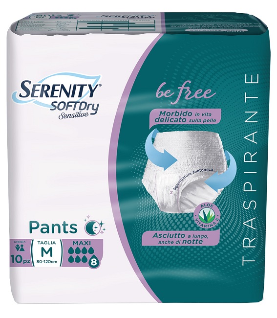 SERENITY PANTS SD SENSITIVE BE FREE MAXI M 10 PEZZI - fitfarma.it