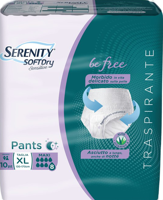 SERENITY PANTS SD SENSITIVE BE FREE MAXI XL 10 PEZZI - fitfarma.it