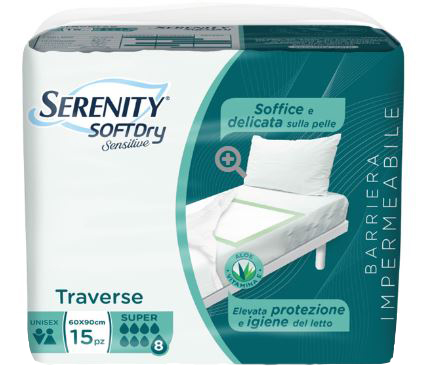 SERENITY TRAVERSA SD SENSITIVE SUPER 60X90 CM 15 PEZZI - fitfarma.it