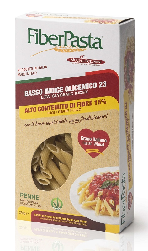 FIBERPASTA PENNE BASSO INDICE GLICEMICO 250 G - fitfarma.it