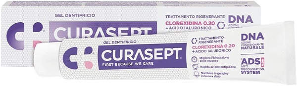 CURASEPT GEL DENTIFRICIO ADS DNA TRATTAMENTO RIGENERANTE 75 ML - fitfarma.it