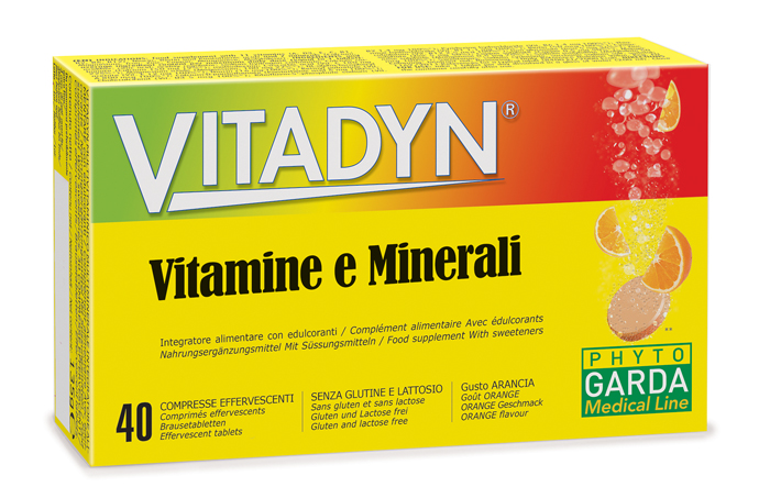 VITADYN VITAMINE/MINERALI 40 COMPRESSE EFFERVESCENTI IN 2 TUBI - fitfarma.it
