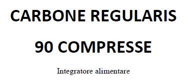 CARBONE REGULARIS 90 COMPRESSE - fitfarma.it