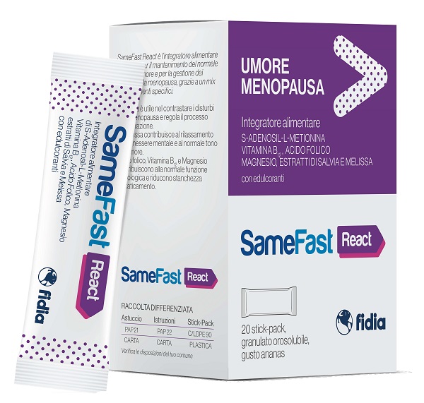 SAMEFAST REACT 20 STICK PACK - fitfarma.it