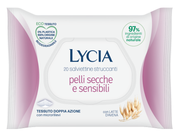 LYCIA SALVIETTINE STRUCCANTI PELLI SECCHE E SENSIBILI 20 PEZZI - fitfarma.it