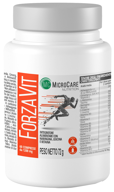 MICROCARE NUTRITION FORZA VIT 60 COMPRESSE - fitfarma.it