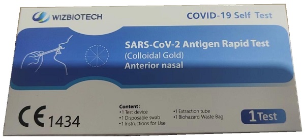 TEST ANTIGENICO RAPIDO COVID-19 WIZBIOTECH AUTODIAGNOSTICO RILEVAZIONE QUALITATIVA ANTIGENE SARS-COV-2 IN TAMPONI NASALI - fitfarma.it