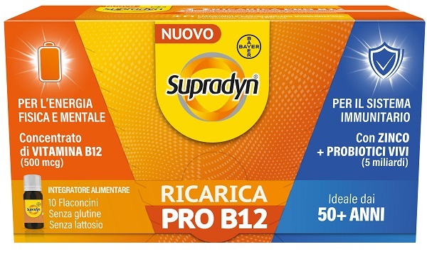 SUPRADYN RICARICA PRO B12 10 FLACONCINI - fitfarma.it