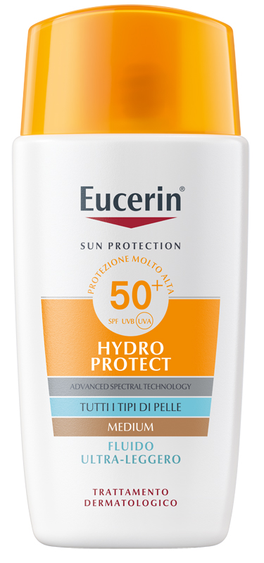 EUCERIN SUN FLUIDO ULTRA LEGGERO TINTED SPF50+ 50 ML - fitfarma.it